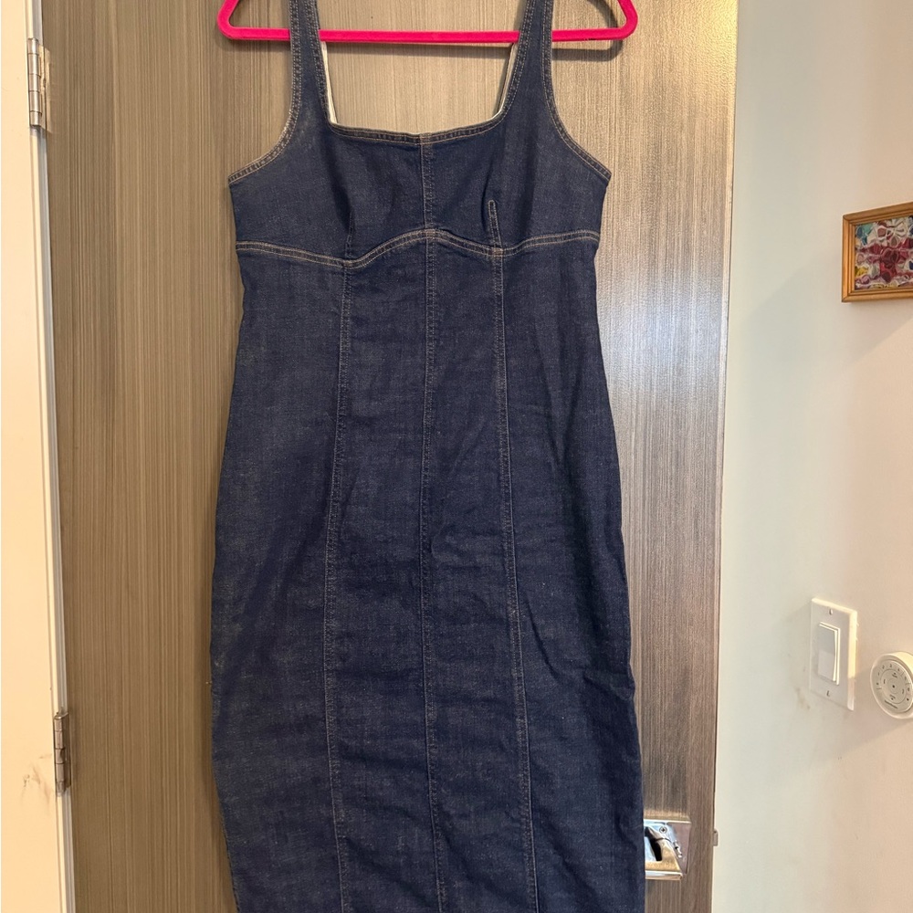 wild fable blue denim dress with tank straps